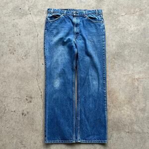 Vintage 90s Levi's 517 Bootcut Orange Tab Denim Jeans - 36 x 30